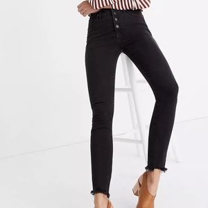 Madewell Black 10” High-Rise Skinny Jeans Button-Through Edition size 26